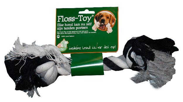 Boon Floss-Toy Zwart/Wit Medium