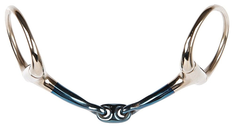 BUSTRENS DUBBELGEBROKEN OVAL LINK ANATOMISCH SWEET IRON 13MM