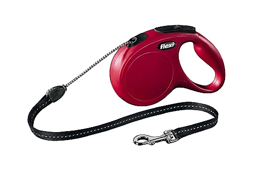 FLEXI ROLLIJN NEW CLASSIC KOORD ROOD M/5 METER TOT 20KG