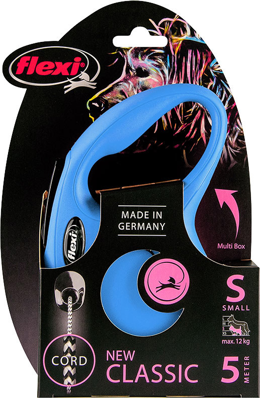 FLEXI ROLLIJN NEW CLASSIC KOORD BLAUW S/5 METER TOT 12KG