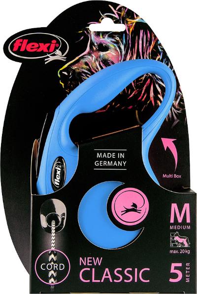 FLEXI ROLLIJN NEW CLASSIC KOORD BLAUW M/5 METER TOT 20KG