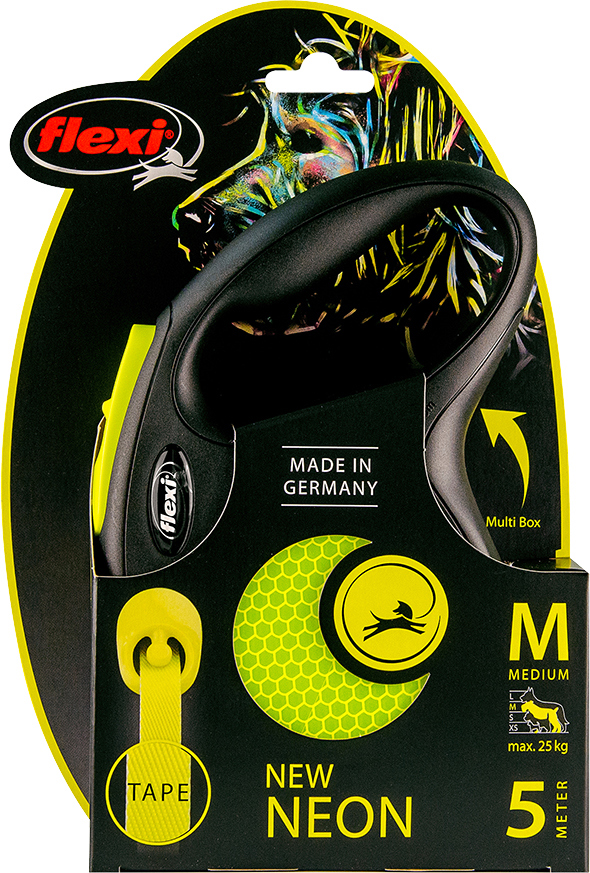 FLEXI NEW CLASSIC NEON BAND M GEEL 5M