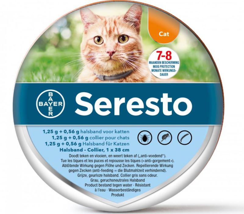 SERESTO VLOOIEN- EN TEKENBAND VOOR KATTEN (1,25 G + 0,56 G)