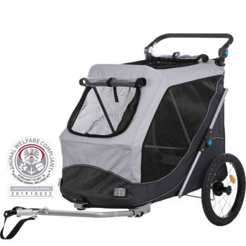 TRIXIE HONDEN FIETSKAR OPVOUWBAAR GRIJS 103X74X95CM