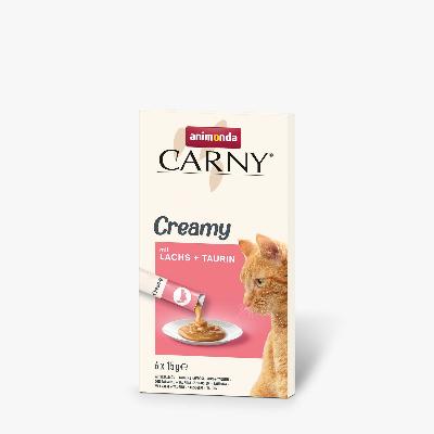 CARNY CAT SNACK CREAMY SALMON&TAURINE 6X15 GR