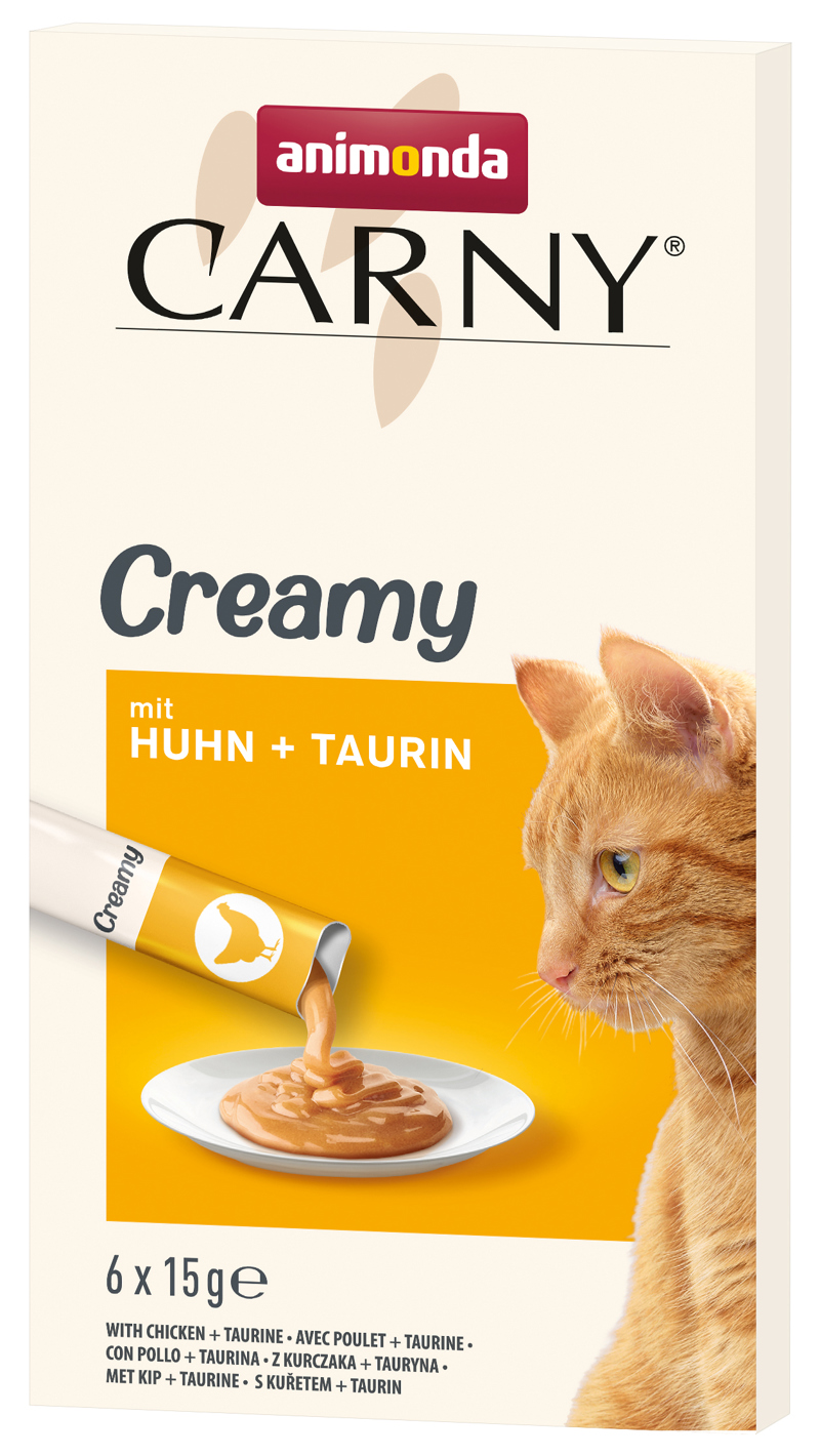 CARNY CAT SNACK CREAMY CHICKEN&TAURINE 6X15 GR