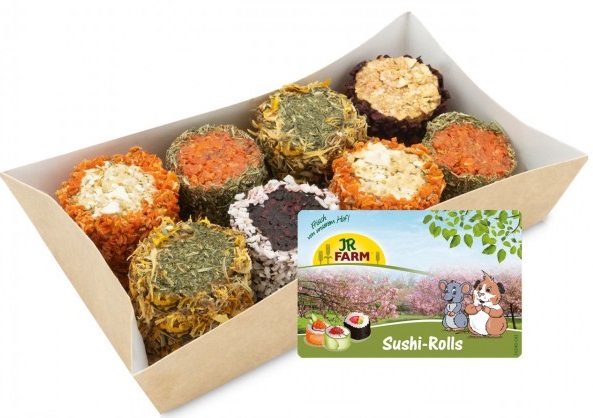 JR FARM KNAAG SUSHI ROLLETJES 8STUKS