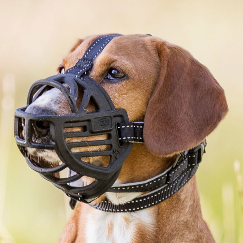 TRIXIE MUILKORF MUZZLE FLEX SILICOON L ZWART