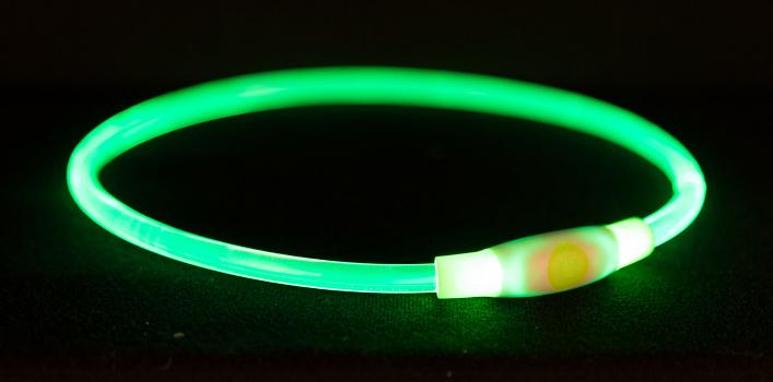 HALSBAND USB FLASH LICHTGEVENDE BAND GROEN 65 X0,8 CM