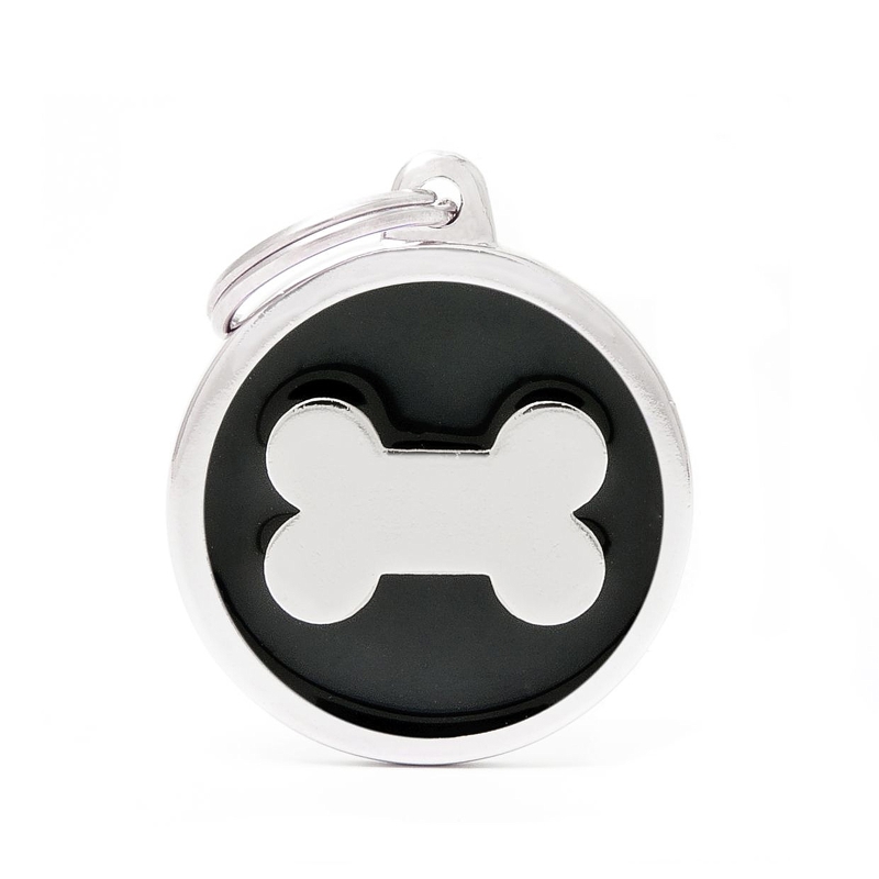 MYFAMILY BLACK BIG CIRCLE BONE ST