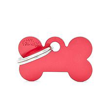 MYFAMILY BONE SMALL ALLUMINUM RED FOR TAG MACHINE ST