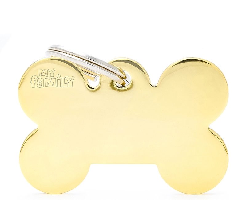 MYFAMILY BONE BIG GOLD BRASS FOR TAG MACHINE ST