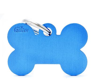 MYFAMILY BONE BIG ALLUMINUM BLUE FOR TAG MACHINE ST