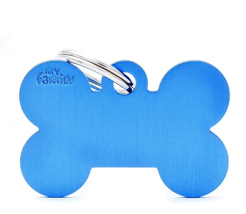 MYFAMILY BONE BIG ALLUMINUM BLUE FOR TAG MACHINE ST