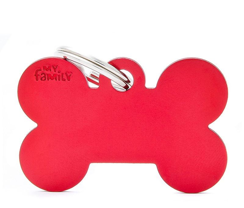 MYFAMILY BONE BIG ALLUMINUM RED FOR TAG MACHINE ST
