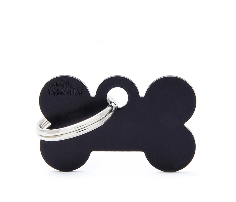MYFAMILY BONE SMALL ALLUMINUM BLACK FOR TAG MACHINE ST