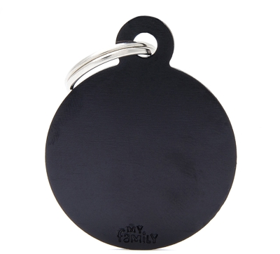 MYFAMILY CIRCLE BIG ALLUMINUM BLACK FOR TAG MACHINE ST