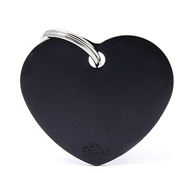 MYFAMILY HEART BIG ALLUMINUM BLACK FOR TAG MACHINE ST