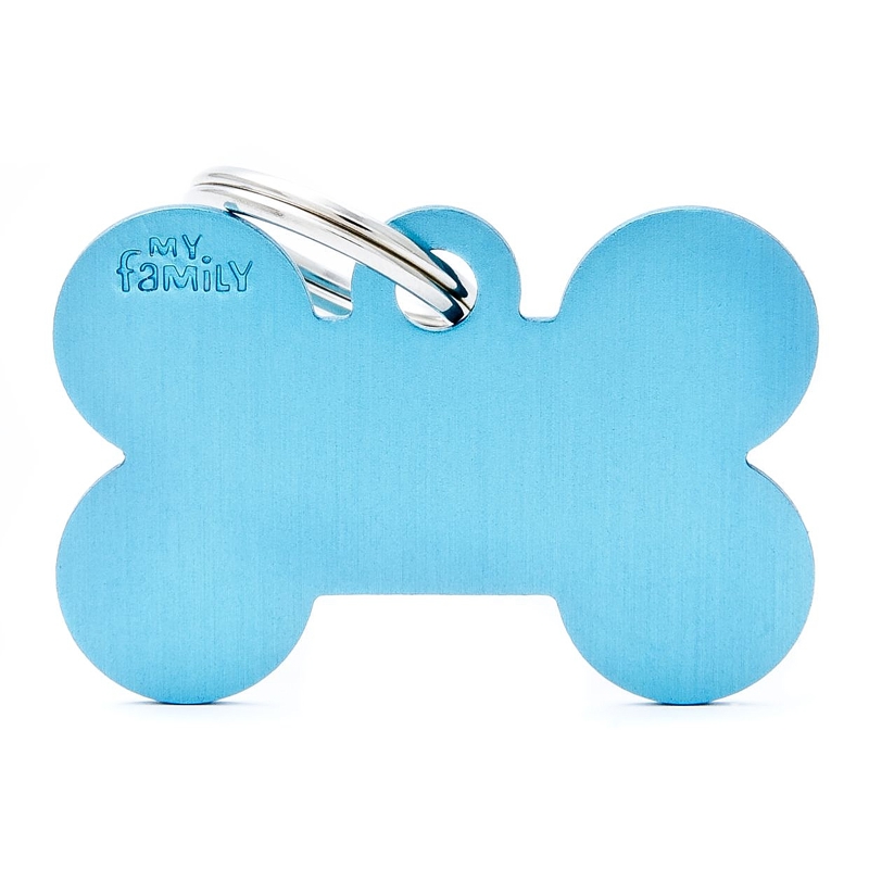 MYFAMILY BONE BIG ALLUMINUM LIGHT BLUE FOR TAG MACHINE ST