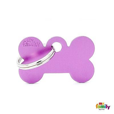 MYFAMILY BONE SMALL ALLUMINUM PURPLE FOR TAG MACHINE ST