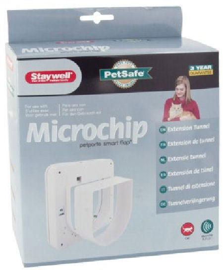PETPORTE TUNNEL MICROCHIP DEUR WIT