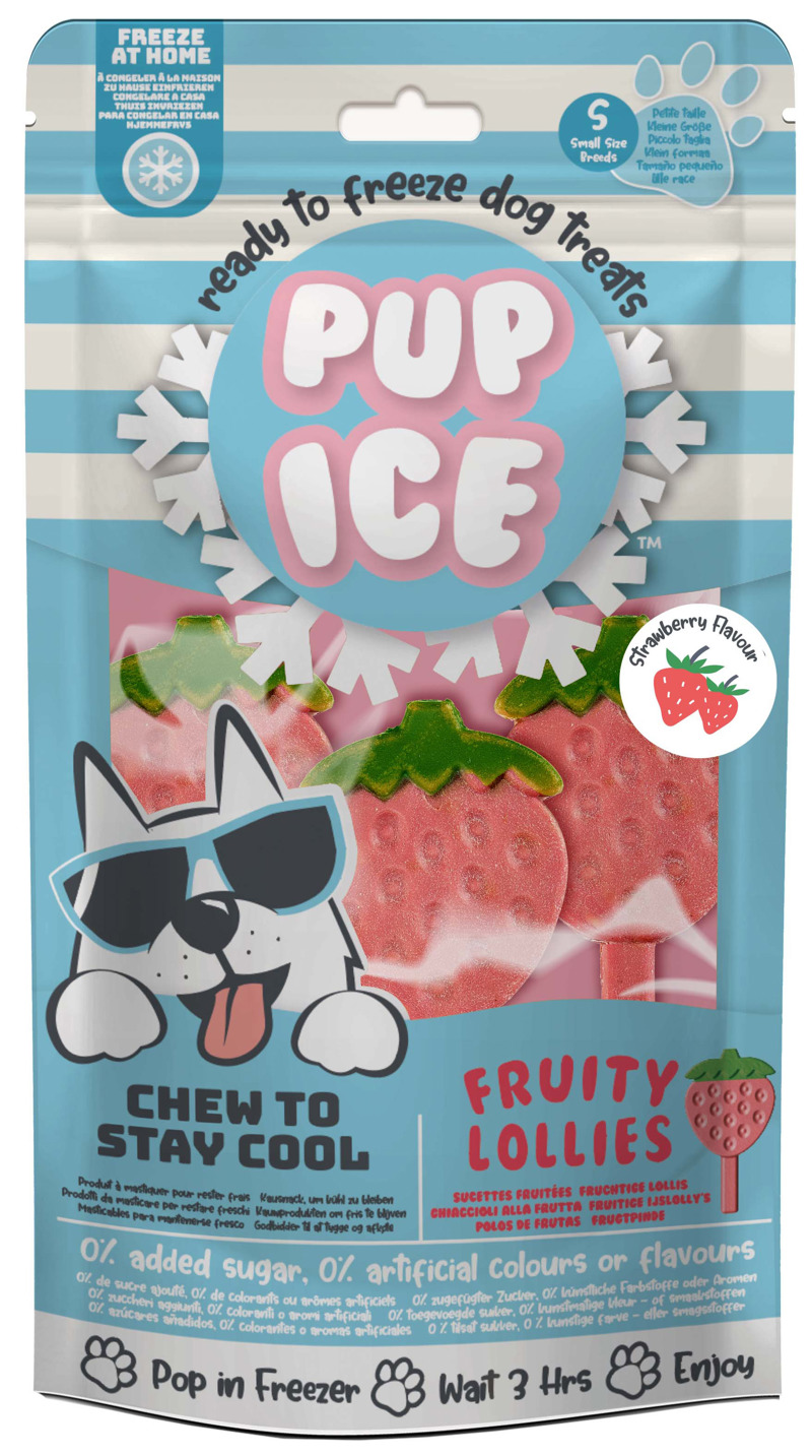 PUP ICE HOND IJSJE FRUITLOLLIE AARDBEI