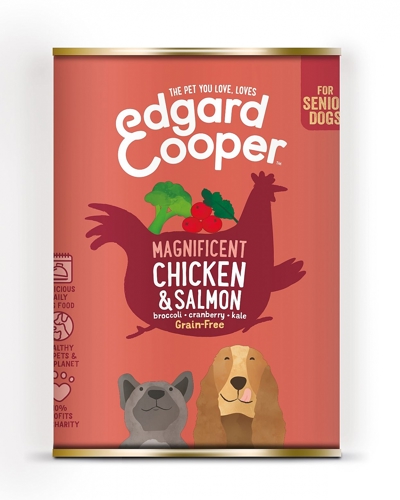 E&C HOND BLIK SENIOR KIP/ZALM 400 GR