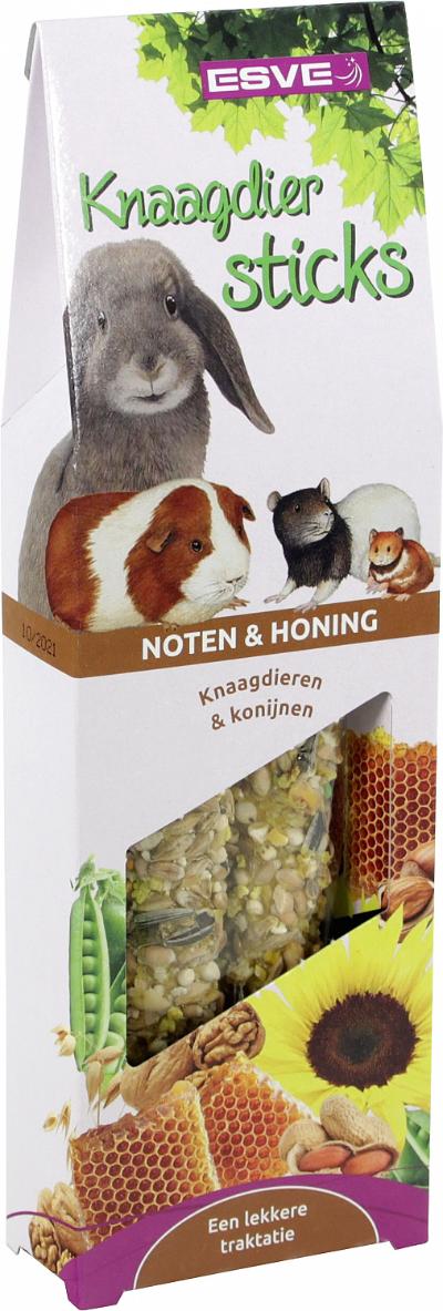 KNAAGDIERSTICKS NOTEN EN HONING 2 ST