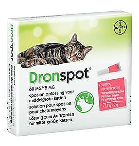 DRONSPOT 60MG/15MG 2,5-5,0KG