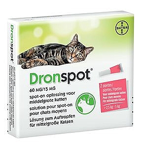 DRONSPOT 60MG/15MG 2,5-5,0KG
