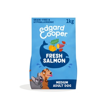 E&C HOND ADULT MEDIUM BROK ZALM 1 KG
