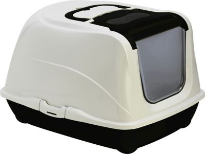 KATTENTOILET FLIPCAT ZWART/WIT 50 CM