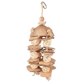 Duvo+ Coconut Jungle Hanger Met Wilgenballetjes & Karton 38X