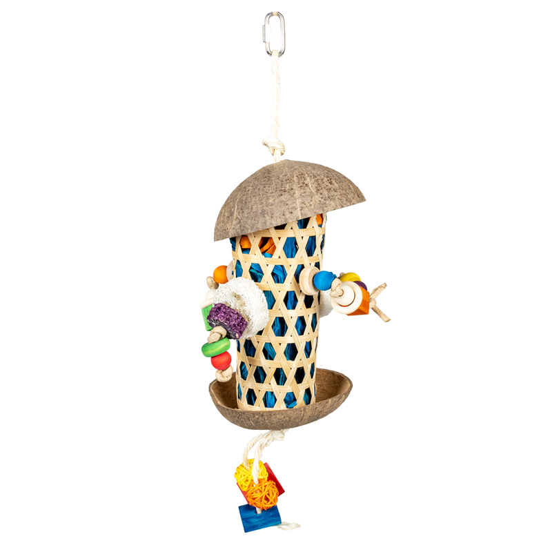 DUVOPLUS FORAGE COCO & BAMBOE KOKER 18X18X30CM MEERKLEURIG