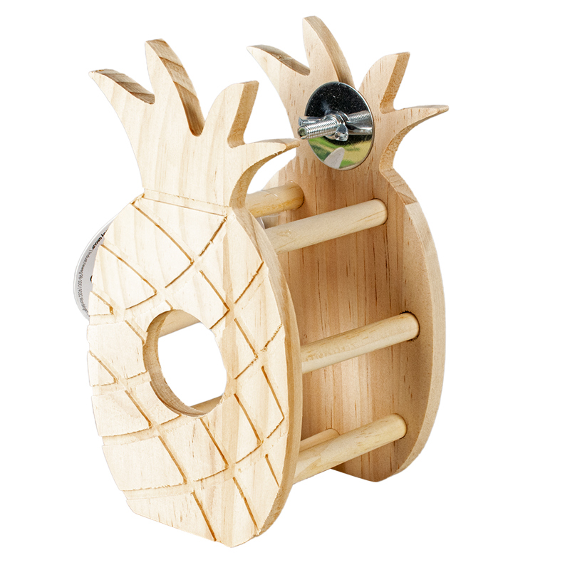 HOUTEN ANANAS HOOIRUIF 18X10X9CM HOUTKLEURIG