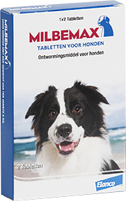 MILBEMAX TABLETTEN HOND GROOT 5-75KG 2 TABL.