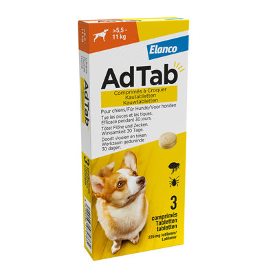 ADTAB KAUWTABLET HOND (5,5-11 KG) 3 TAB XS