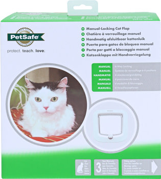 KATTENDEUR 4-LOCK WIT PPA19-16732
