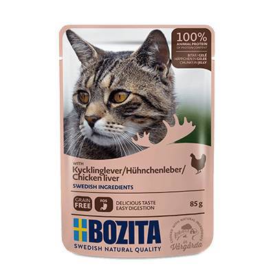 BOZITA FELINE POUCH JELLY CHICKENLEVER 12X85 GR