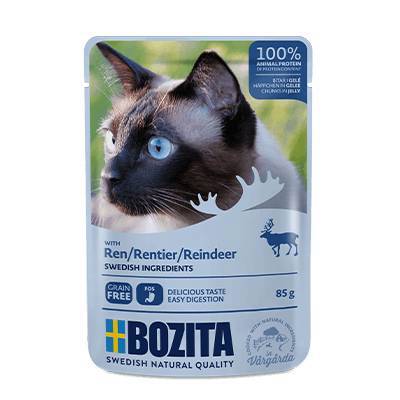 BOZITA FELINE POUCH JELLY REINDEER 12X85 GR