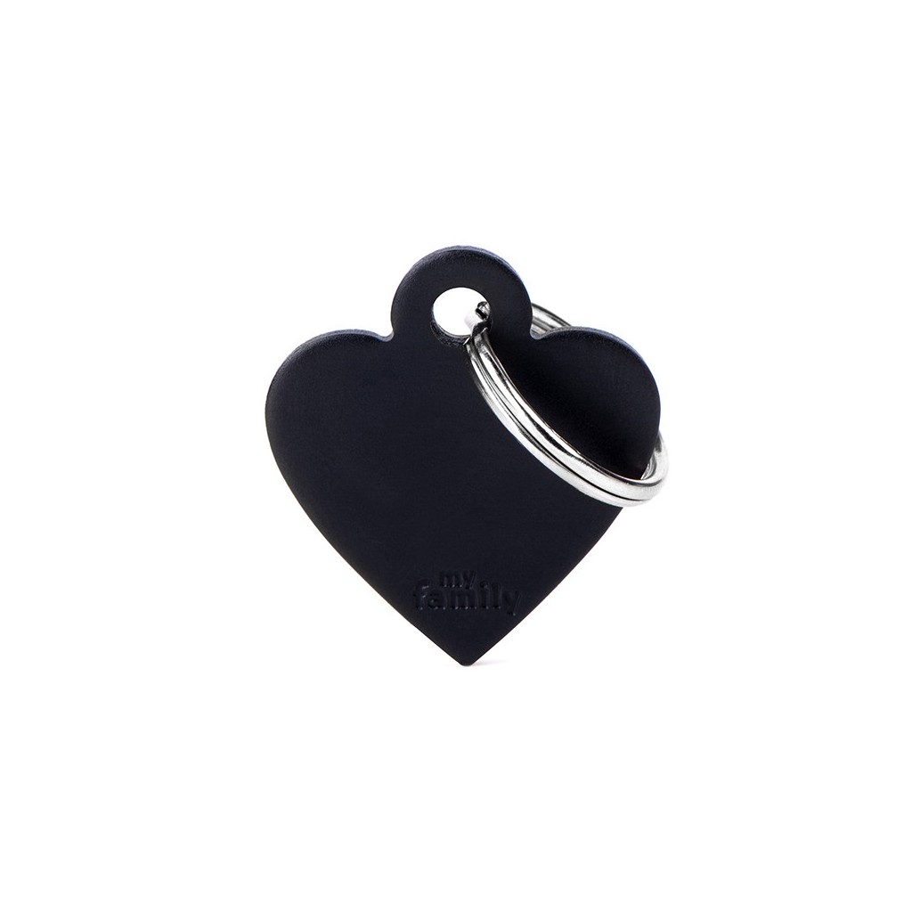 Myfamily Heart Small Alluminum Black For Tag Machine St