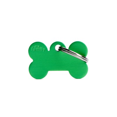 MYFAMILY BONE SMALL ALLUMINUM GREEN FOR TAG MACHINE ST