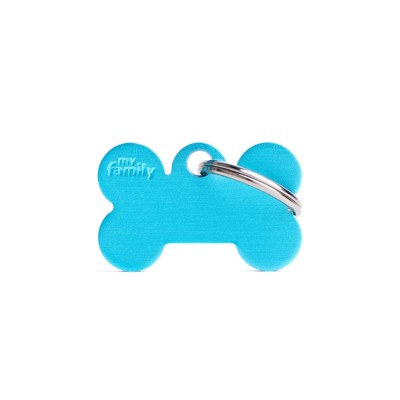 MYFAMILY BONE SMALL ALLUMINUM LIGHT BLUE FOR TAG MACHINE ST