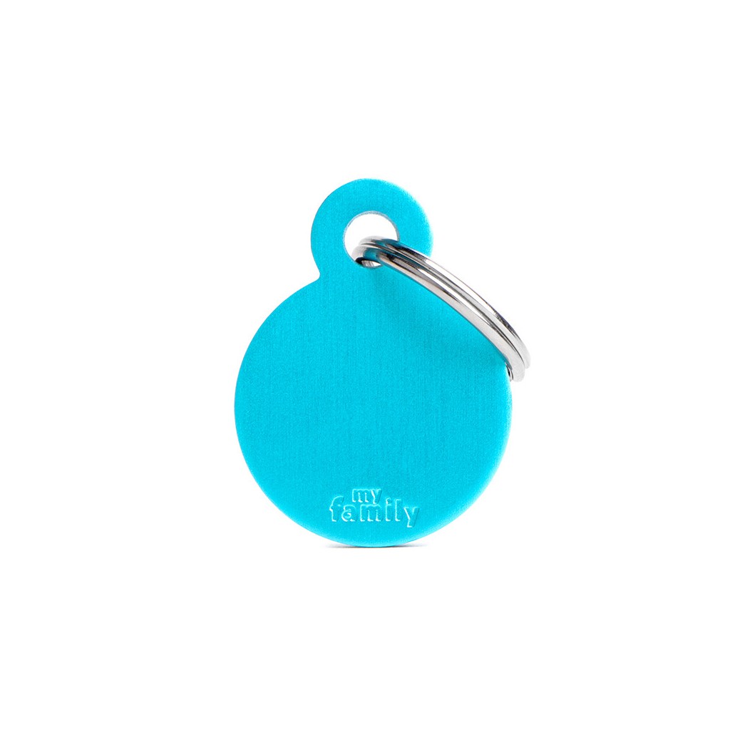 Myfamily Circle Small Alluminum Light Blue For Tag Machine