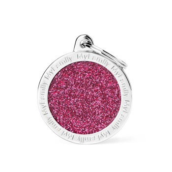 Myfamily Big Circle Glitter Pink