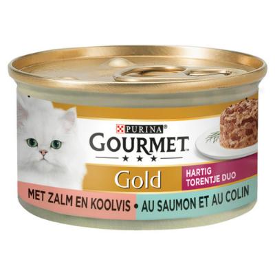 GOURMET GOLD HARTIG TORENTJE DUO ZALM KOOLVIS 85 GR