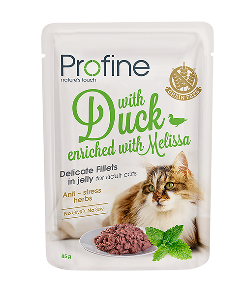 Profine Adult Cat Pouch Fillets In Jelly With Duck 85 G