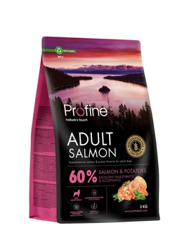 PROFINE DOG DRY ADULT SALMON 3KG