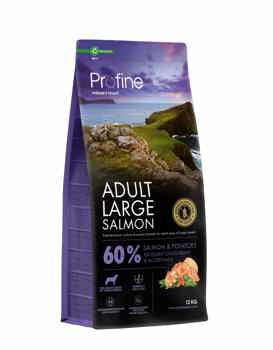 PROFINE DOG DRY ADULT LARGE SALMON 12KG