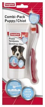 BEAPHAR TANDPASTA & BORSTEL PUP